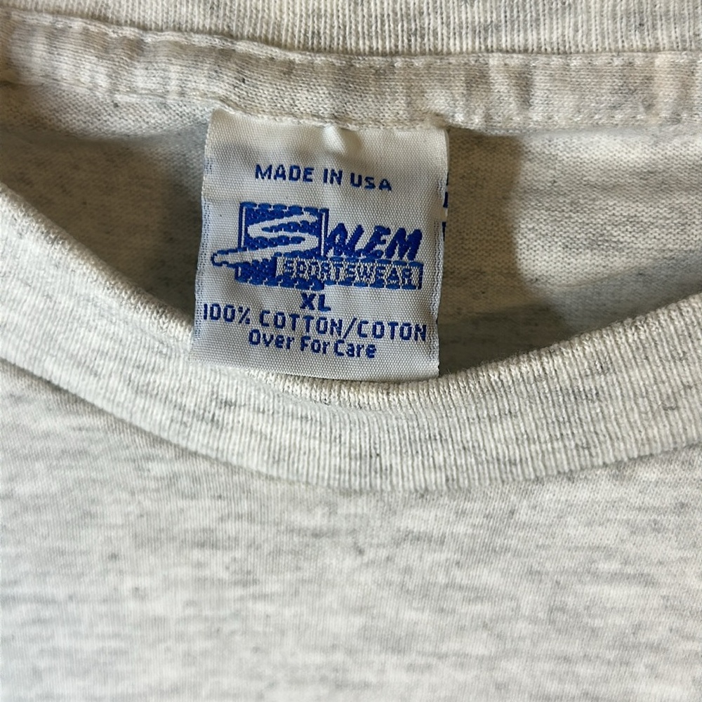 Vintage 1993 NWOT Chicago Bulls Champions Tee, Heathered Gray Made in USA Salem - Picture 3 of 12
